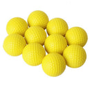 10pcs Yellow Soft Elastic Indoor Practice PU Golf Ball Y5H6