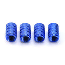 4pc Wheel Tyre Tire Valve Stems Air Dust Cover Screw Caps Car Truck Bike Blue AU