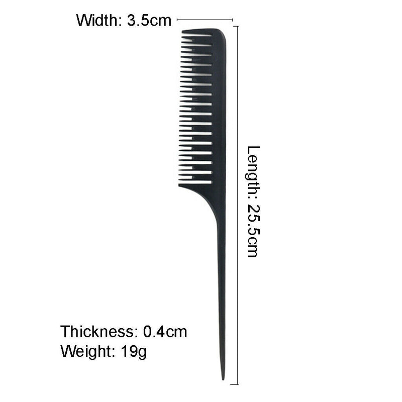 2Pcs Heat-resistant Sectioning Weave Highlighting Foiling Comb Rat Tail Comb