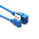 USB 3.0 Extension Cable Left & Right Angle 90 degree A Male to Female Cable