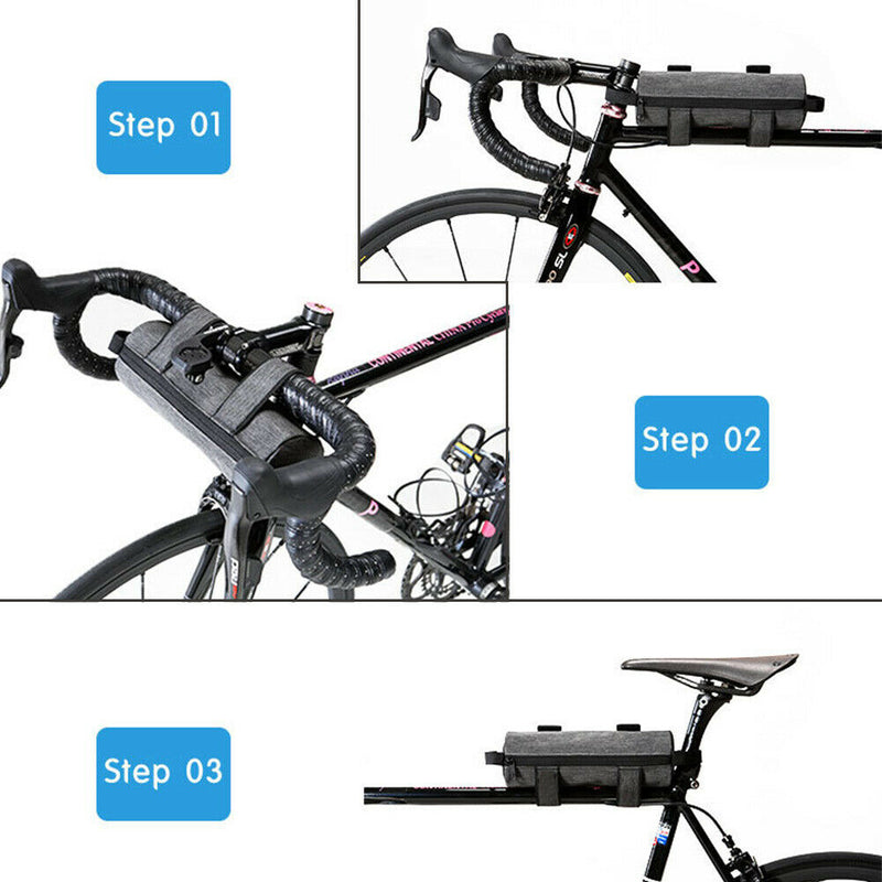 Cycling Bike Bicycle Sports Handlebar Bag Front Tube Storage Pouch Panniers