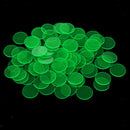 Professional Bingo Game Transparent Color Counters Plastic Marker Green