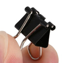 12 piece collection metal black documents binding clips 15mm