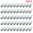 50PCS T10 Wedge 5-SMD 5050 LED Parking/Backup Light Bulb W5W 2825 158 192 168