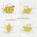 4Pcs Cartoon Enamel Little Bee Insect Lapel Collar Pin Corsage Brooch JewelrA3C