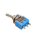 AC 250V/3A 120V/6A ON-OFF 2 Position SPDT Self Locking Toggle Switch 5 Pcs