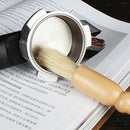 Coffee Grinder Cleaning Brush Heavy Wood Handle/Natural Bristle Home Barista