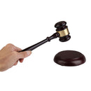 Handcrafted Wooden Wood Gavel Sound Block Gift for Lawyer Judge Auction Sale New
