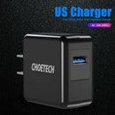 Choetech QC 3.0 USB Wall Charger US Plug Travel 18W Fast Charging Adapter