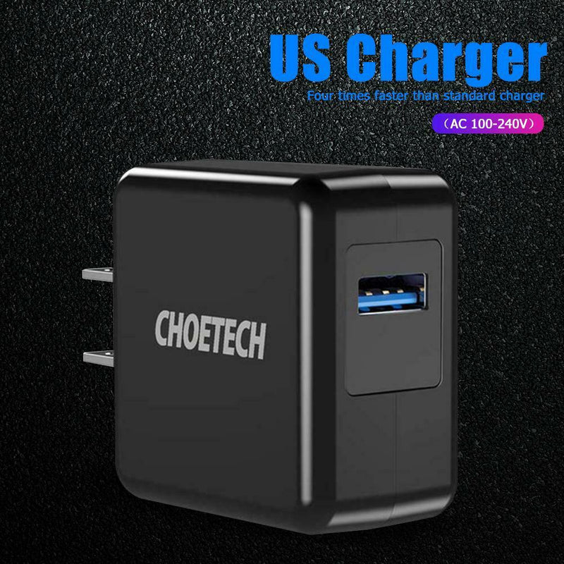 Choetech QC 3.0 USB Wall Charger US Plug Travel 18W Fast Charging Adapter