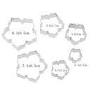 6pcs/set Stainless Steel Fondant Cake Mold Petunia flower Cookie Cutter Bis M3E2