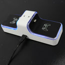 White Charging Station Charger Dock for Playstation 5 Controller Dual Safe