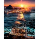5D Diy Diamond Painting Sea Sunrise Diamond Embroidery Landscape Cross Stit X9M2