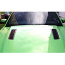 Universal Car Hood Vent Air Intake Louver Cooling Panel Trim Set Matte-Black