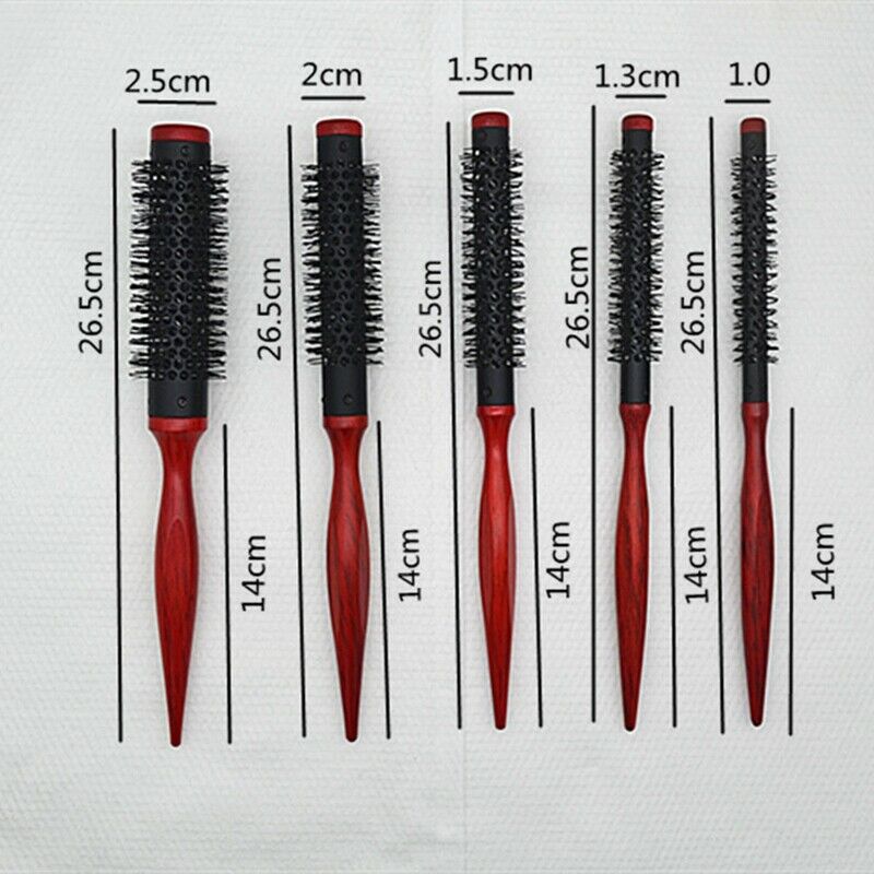 Nylon Hair Round Brush Roller Comb Form Handle For Diy Hairstyle Salon Hair F3W7