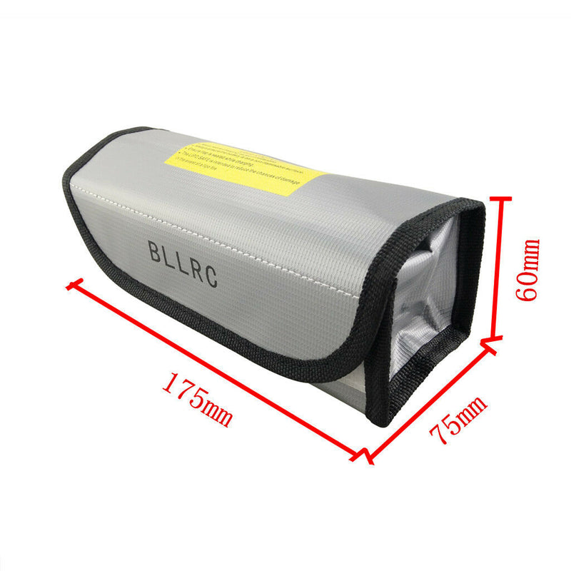 Lipo Battery Charge & Storage Safe Bag Large Size Fire Resistant 185x75x60mm