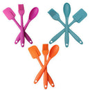 3Pcs Silicone Spatula Spoon Brush Set Cooking Utensil Tool Kit Heat Resistant OZ
