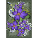 5D DIY Full Drill Diamond Painting Purple Flowers Cross Stitch Embroidery