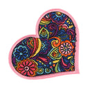 Colorful Flower Heart Embroidered Sew  Iron On Patch Badge Bag Fabric Applique Z