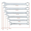 12Pcs 8mm-19mm Combination Spanner Set Professional Ratchet Wrench Tool for