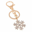 Rhinestone Snow Keyring Charm Pendant Purse Bag Key Ring Chain Keychain T7A9