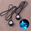 1Pair Motorcycle Handlebar Blue LED Spotlight Headlight Driving Light Fog Lamp