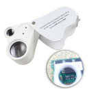 30X 60X Illuminated Magnifier Glass Loupe Dual Lens Lam Jewelry Appraisal Tool