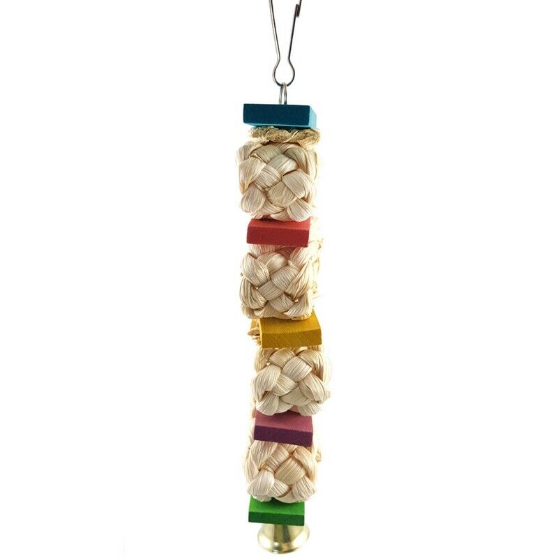 Colorful Knots Block Parrot Chewing Toys for Small and Medium Birds