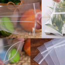 100pcs Waterproof Transparent Seal Bag Plastic Zips Shut Food Storage Bags