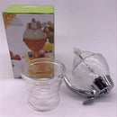 Clear Honey Syrup Dispenser Acrylic Kitchen Holder Pot Container M&E