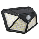 100 LED Solar Power Wall Light Intelligent Light-sensing Control 120 degree