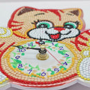 DIY Full Drill Diamond Painting Kitten Clock Pendants Embroidery Mosaic Kit
