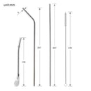 Drinking Straws Set Of 12 Pieces Stainless Steel Reutilisables With Cleanin H3Z3
