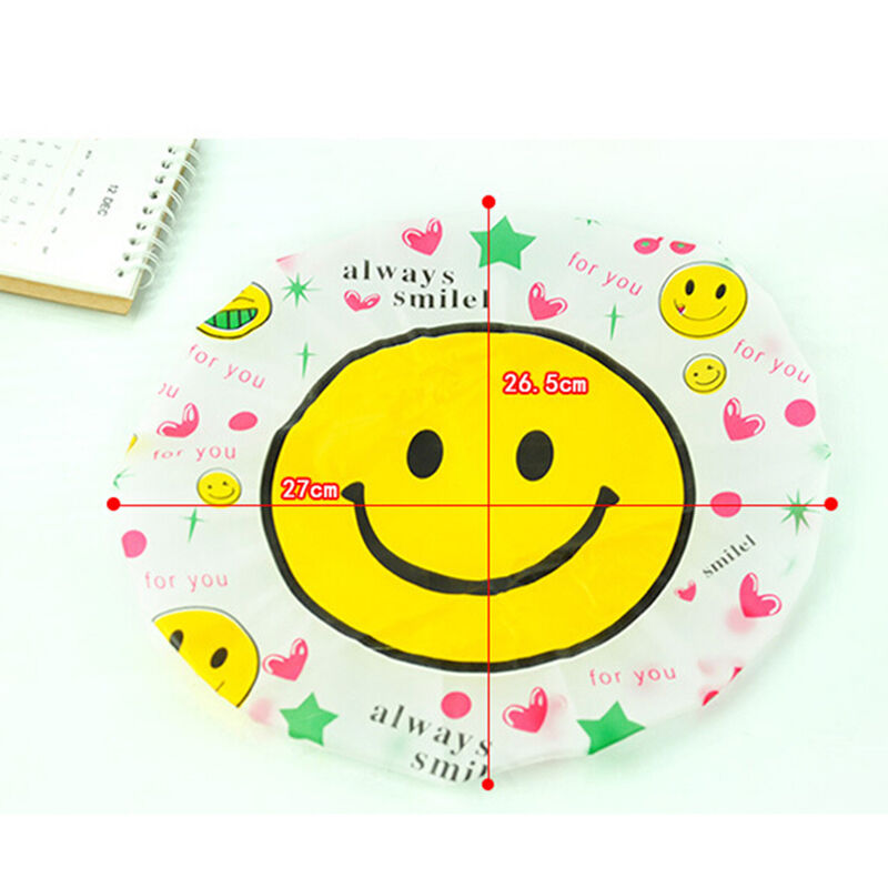 Women Cute Waterproof Elastic Plastic Shower Bathing Salon Hair Cap Hat ÃŽÂ¸pTOCA
