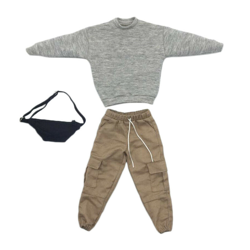 1/6 Mens Sweatshirt Trousers Bag Outfits Full Set Accessories for