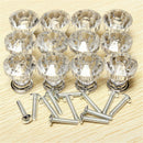 12x Acrylic Crystal Door Knobs Drawer Cabinet Furniture Kitchen Handle New