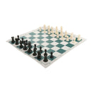 Portable Roll-up Plastic Chess Set Rollable 18" Cloth Board for Chess Lovers