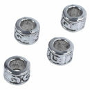 50PCS Swirl Spacer Beads Fit Charm Bracelet