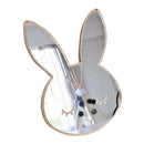 Wooden Rabbit Wall Hanging Mirror Decor Baby Kid's Room Nursery Ornament