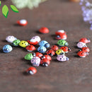 100x Ladybird Mini Self Adhesive Wooden Ladybugs Toppers Mini 0.39 inch Hot K1I4