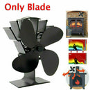4 Blade for Heat Powered Wood Stove Fan Wood Log Burner Fireplace Friendly Fan..