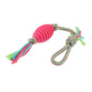 Pet Dog Puppy Chew Cotton Rope Rubber Ball Braided Knot Toys Products,47 cm