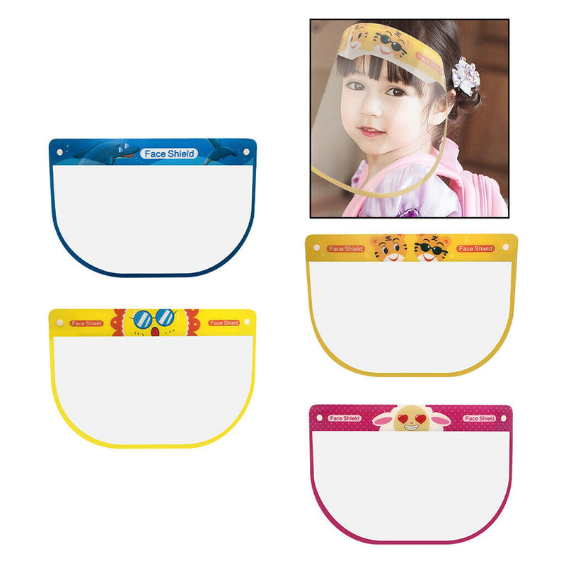 8Pcs Kid's Clear Safety Full Face Shield Cover Visor Cap Protector Anti-Fog