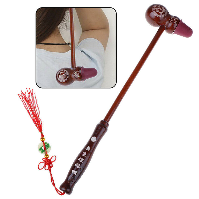 1Pc Wooden Massage Hammer Stress Relax Massage Device Knocking Hammer Stick T-3C