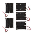 Case Holder, 5 Pcs 3 Slots x 3.7V DIY Plastic Battery Storage Box with Wire  for