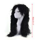 Synthetic Wigs Hair New Fashion Men's Fluffy Medium Wavy Natural Black WigsB Bj