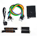 11Pcs/Set Resistance Bands Set Workout Tube w/ Handles Ankle Straps Door Buckle