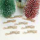 10Pcs DIY Merry Christmas Letter Cut Wood Slice Xmas Tree Party Ornaments. Q0F7