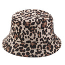 Fashion Leopard Print Bucket Hat Fisherman Outdoor Travel Unisex Sun Cap