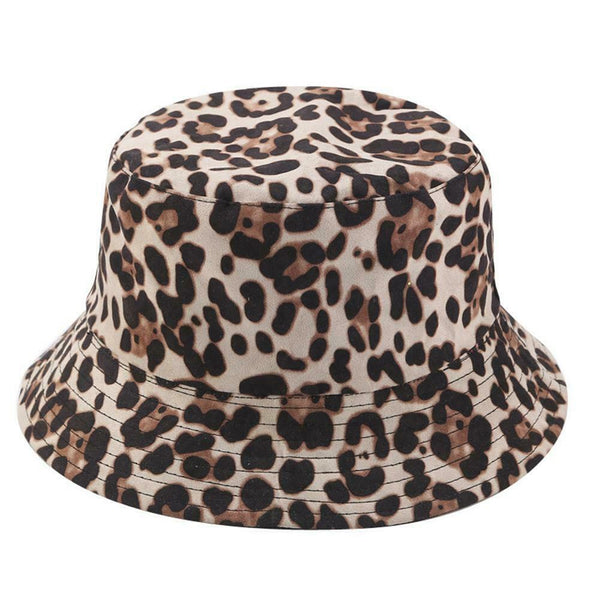 Fashion Leopard Print Bucket Hat Fisherman Outdoor Travel Unisex Sun Cap #gib